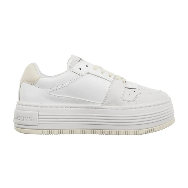 Calvin Klein Bold Flatf Low Laceup Mix Nbs BrightWhite/Creamy White YW0YW01641 0LD (CK603-a) shoes