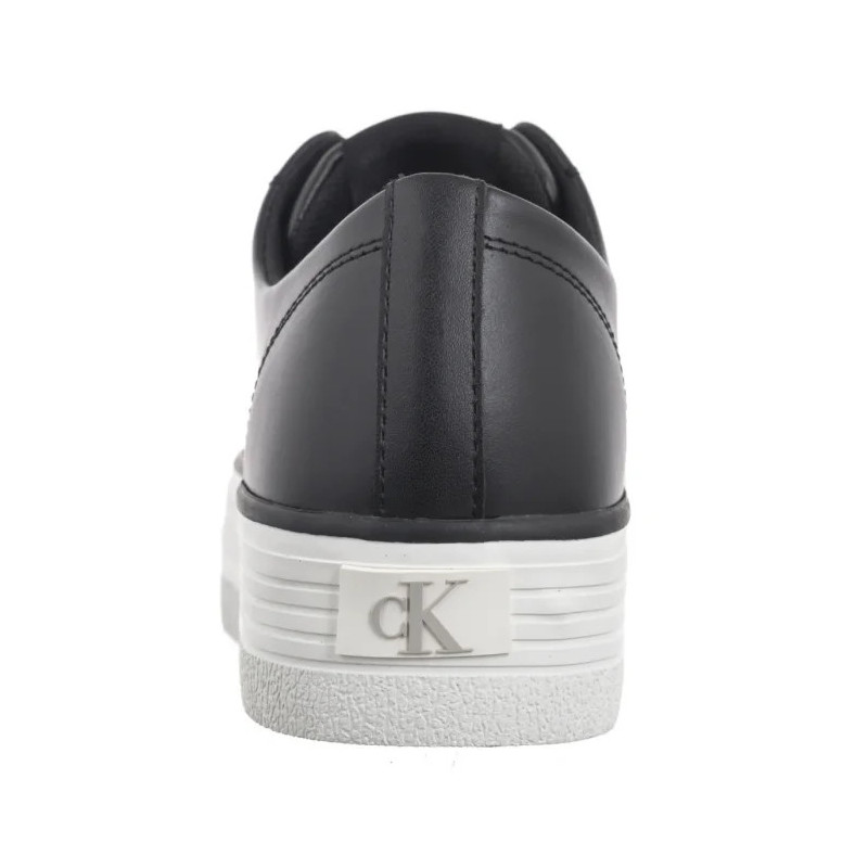 Calvin Klein Bold Vulc Flatf Low Lth In Black/Bright White YW0YW01633 0GM (CK604-b) shoes