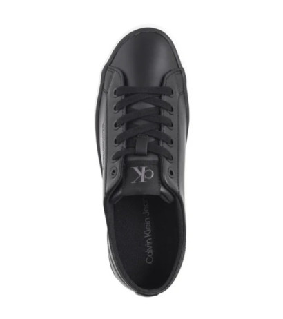 Calvin Klein Bold Vulc Flatf Low Lth In Black/Bright White YW0YW01633 0GM (CK604-b) shoes