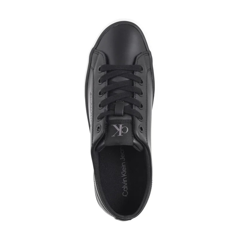 Calvin Klein Bold Vulc Flatf Low Lth In Black/Bright White YW0YW01633 0GM (CK604-b) shoes