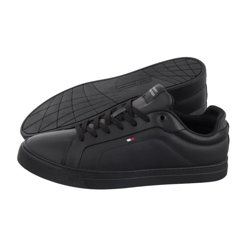 Tommy Hilfiger Icon Court Lth Flag Ess Black FM0FM05317 BDS (TH1230-a) sports shoes