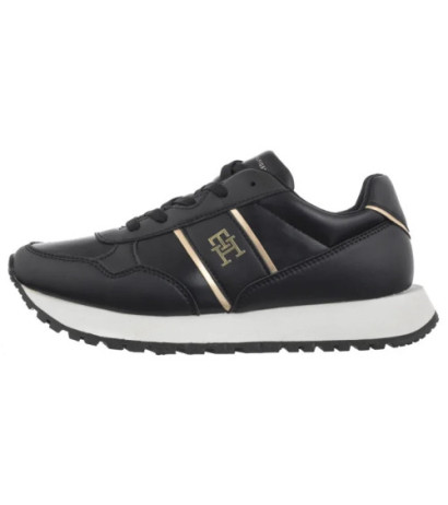 Tommy Hilfiger Low Cut Lace-Up Sneaker Black/Platinum T3A9-33548-1695 X208 (TH1222-a) shoes