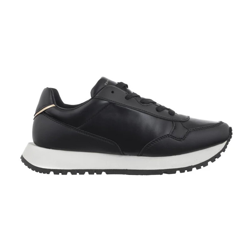 Tommy Hilfiger Low Cut Lace-Up Sneaker Black/Platinum T3A9-33548-1695 X208 (TH1222-a) shoes