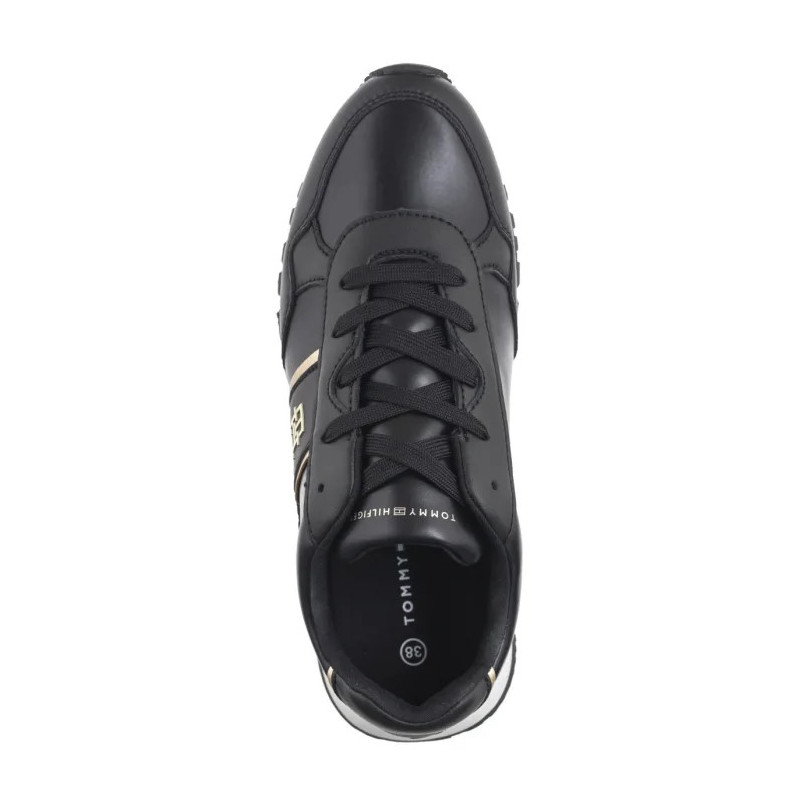 Tommy Hilfiger Low Cut Lace-Up Sneaker Black/Platinum T3A9-33548-1695 X208 (TH1222-a) shoes