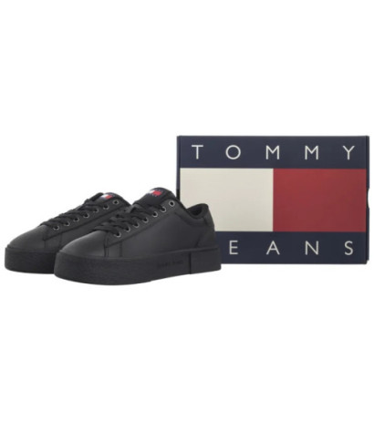 Tommy Hilfiger (New) Tjw Flatform Sneaker Black EN0EN02698 BDS (TH1228-a) shoes