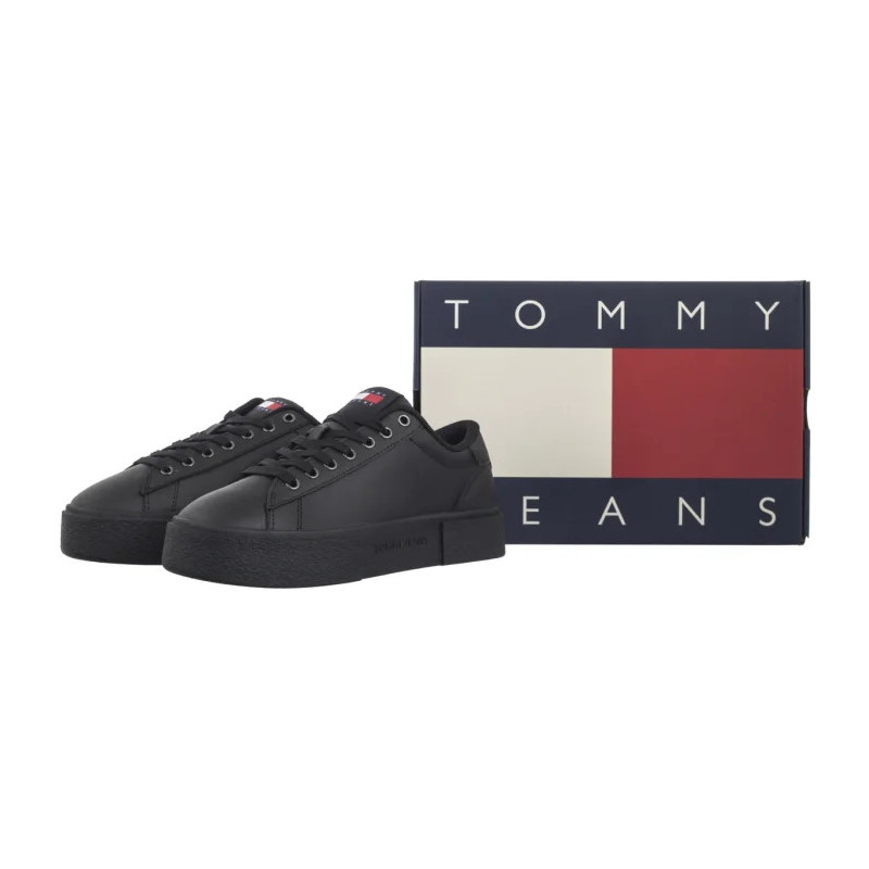 Tommy Hilfiger (New) Tjw Flatform Sneaker Black EN0EN02698 BDS (TH1228-a) shoes