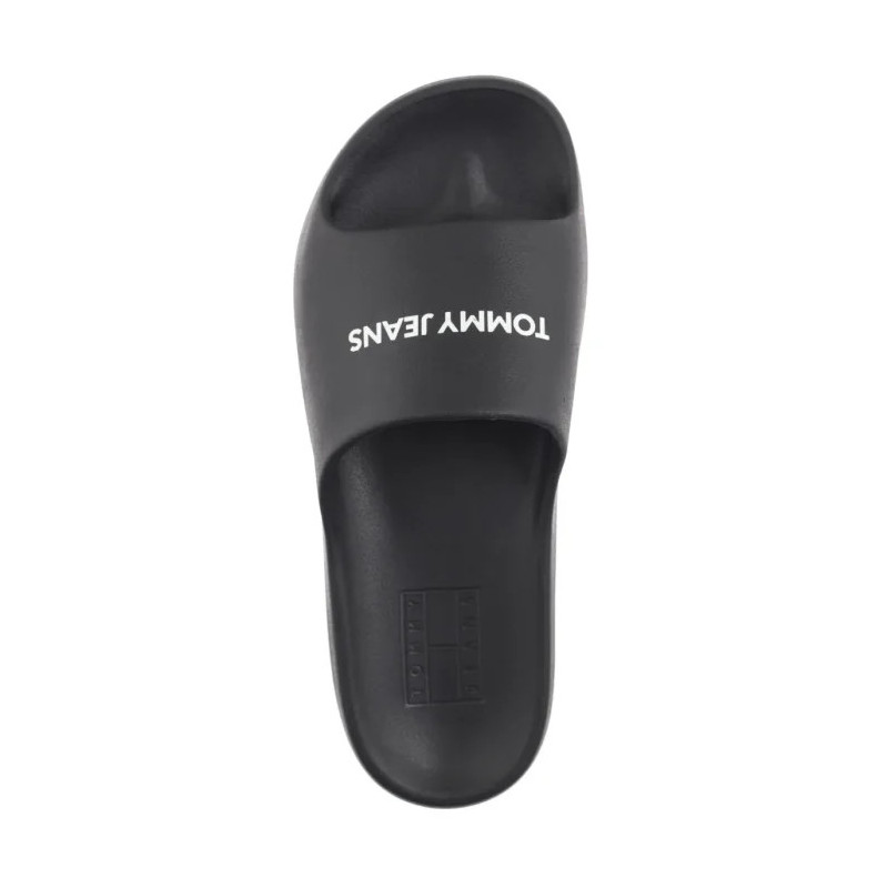 Tommy Hilfiger Tjw Chunky Pool Slide Ess Black EN0EN02763 BDS (TH1229-a) Women's Shoes/Flip Flops