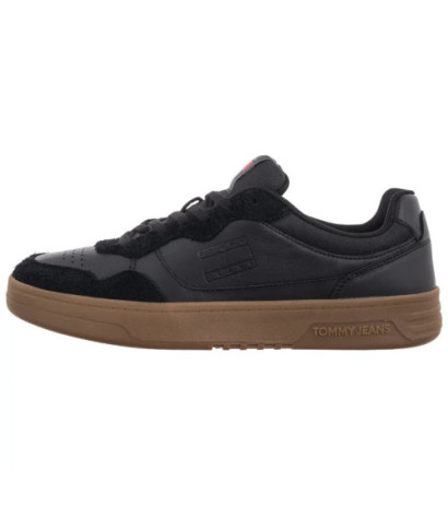 Tommy Hilfiger Tjm Cupsole Leather Mix Black EM0EM01566 BDS (TH1251-a) sports shoes