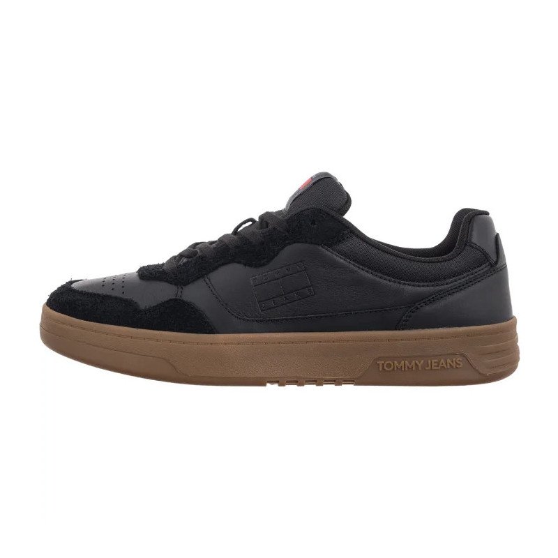 Tommy Hilfiger Tjm Cupsole Leather Mix Black EM0EM01566 BDS (TH1251-a) sports shoes