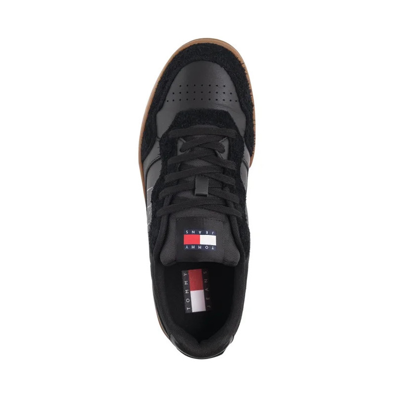 Tommy Hilfiger Tjm Cupsole Leather Mix Black EM0EM01566 BDS (TH1251-a) sports shoes