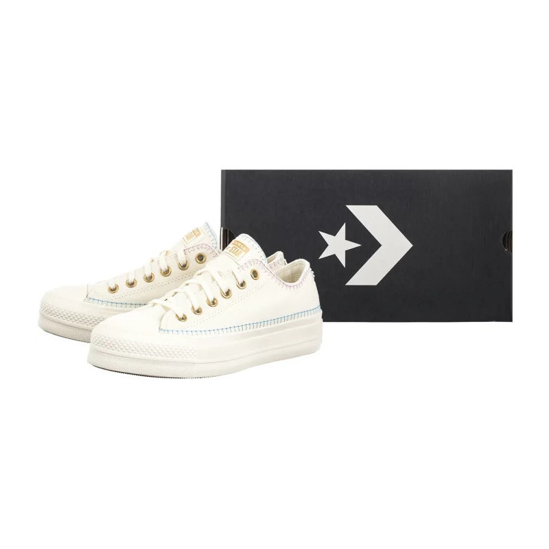 Converse CTAS Lift Ox Egret/True Sky/Gold A08732C (CO735-a) shoes