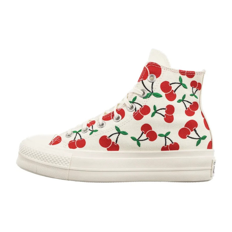 Converse CTAS Lift HI Egret/Red/Green A08096C (CO739-a) shoes