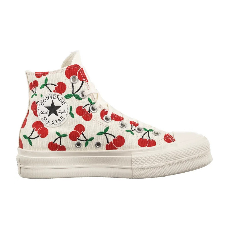 Converse CTAS Lift HI Egret/Red/Green A08096C (CO739-a) shoes