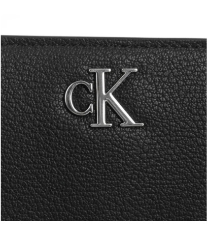 Calvin Klein Minimal Monogram Med Zip Around Black K60K612740 BEH (CK614-a) handbag