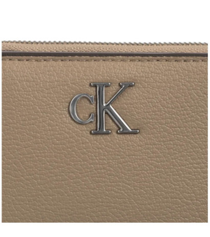 Calvin Klein Minimal Monogram Med Zip Around Crockery K60K612740 PBF (CK614-b) handbag