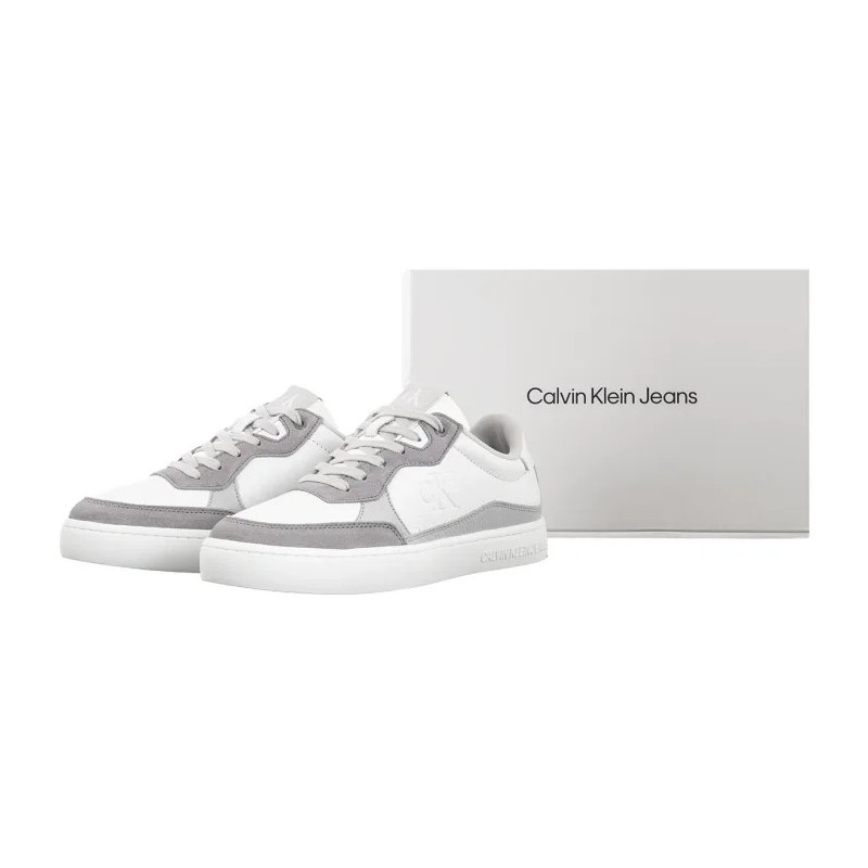 Calvin Klein Classic Cupsole Mg Wmm White/Oyster Mushroom/Formal Grey YM0YM01153 0IR (CK623-a) sports shoes