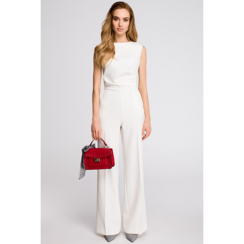 S115 Wide-legged jumpsuit - ecru