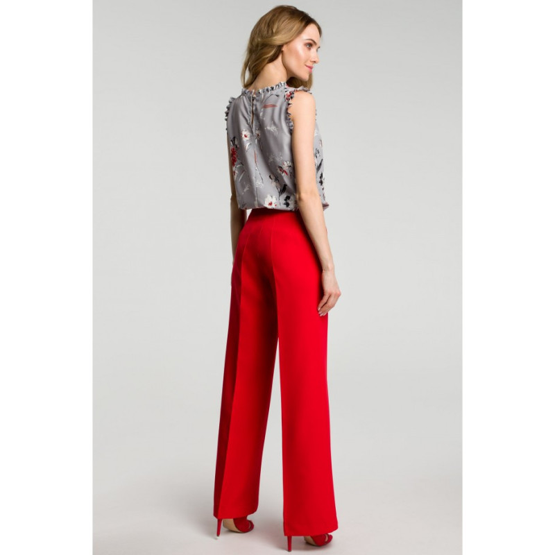 M378 Pants with wide legs - red