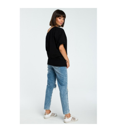 B079 Oversize sweatshirt with kimono sleeves - black