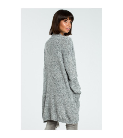 BK001 Long unbuttoned cardigan - graphite-melange