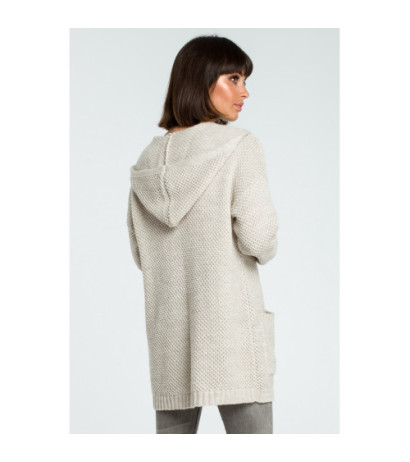 BK002 Women's cardigan with hood - beige