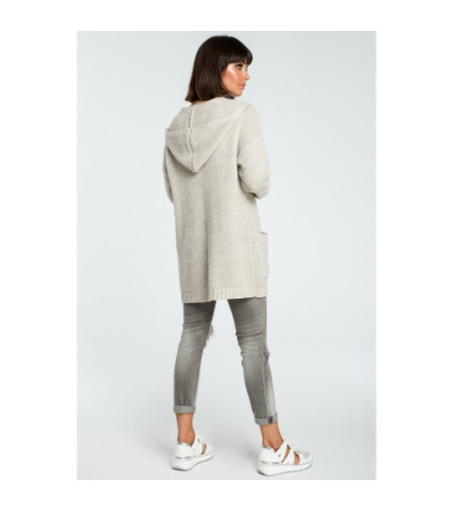 BK002 Women's cardigan with hood - beige