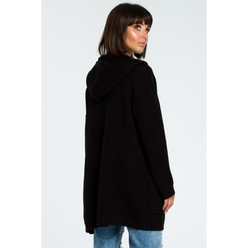 BK002 Women's hooded cardigan - black