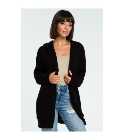 BK002 Women's hooded cardigan - black