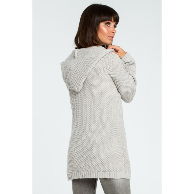 BK002 Women's cardigan with hood - grey