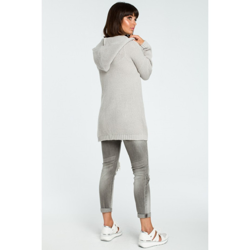 BK002 Women's cardigan with hood - grey