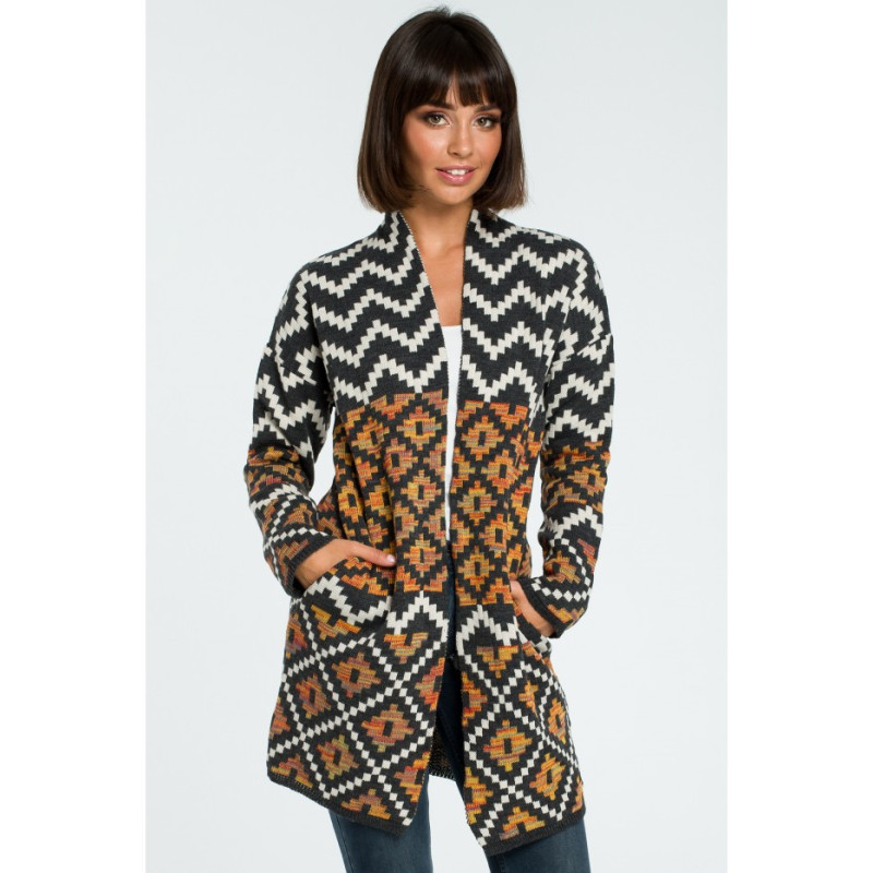 BK007 Stylish patterned cardigan - model 1