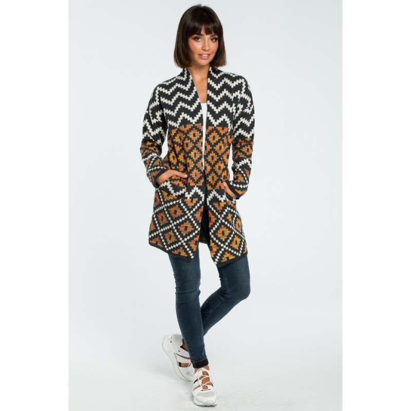 BK007 Stylish patterned cardigan - model 1