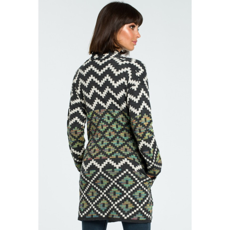 BK007 Stylish patterned cardigan - model 2