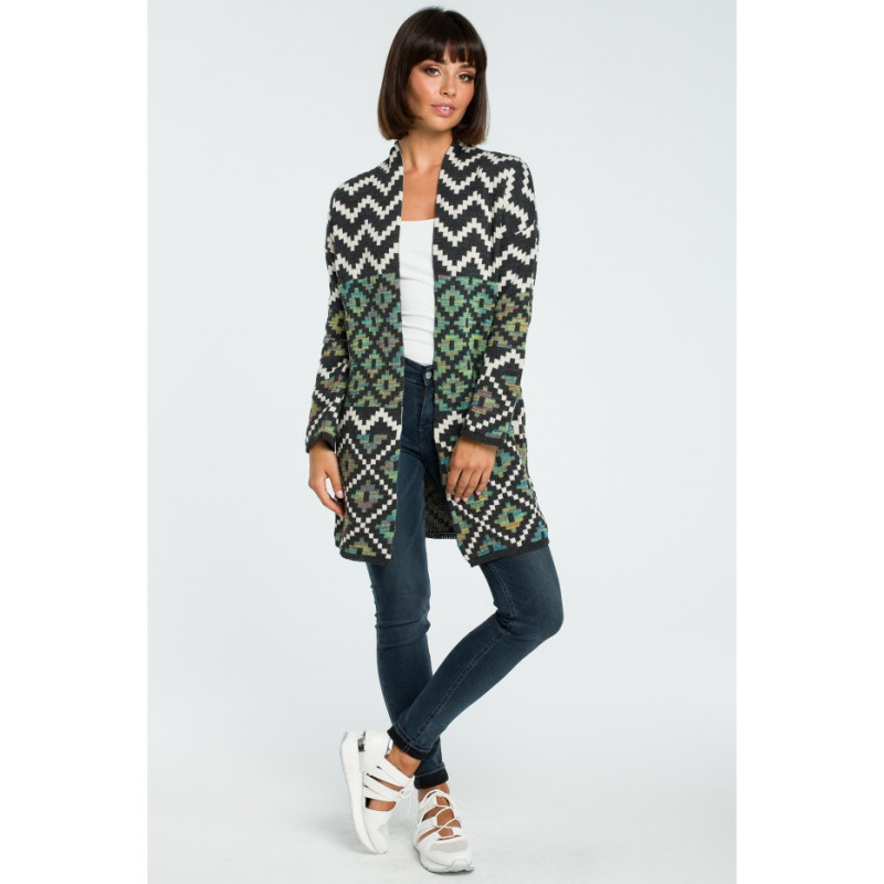 BK007 Stylish patterned cardigan - model 2