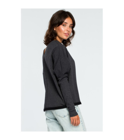 B094 Blouse with back neckline - graphite