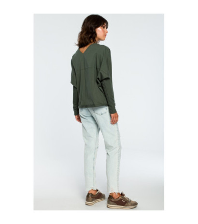 B094 Sweatshirt with back neckline - military-green