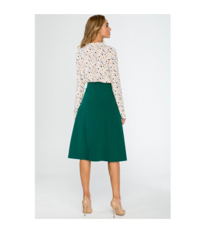 S133 Flared midi skirt - green