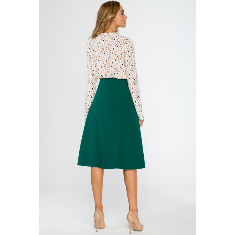 S133 Flared midi skirt - green