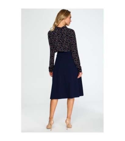 S133 Flared midi skirt - navy blue