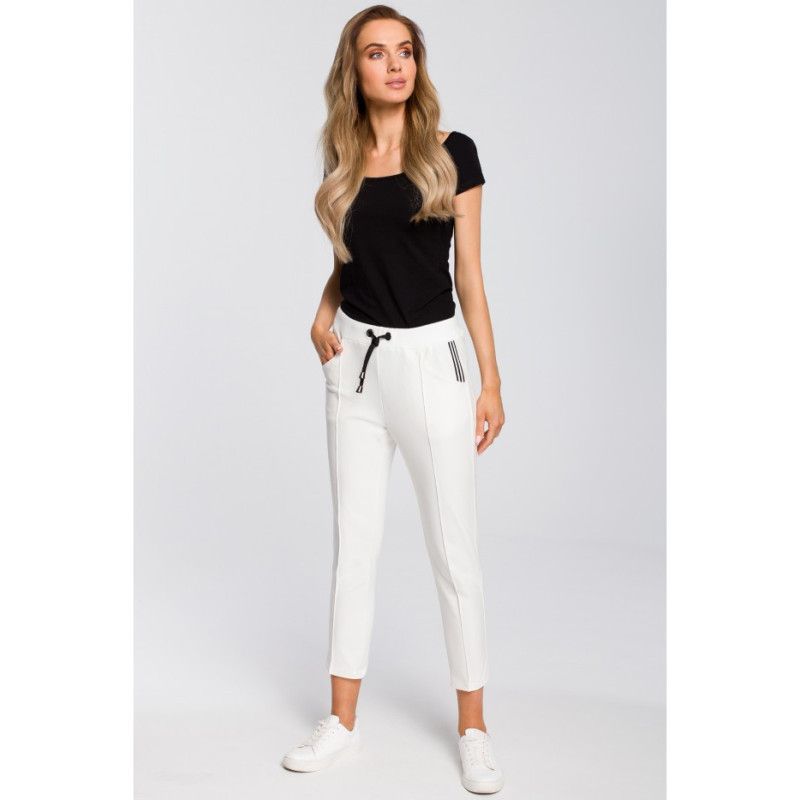 M411 7/8 length cigarette pants - ecru