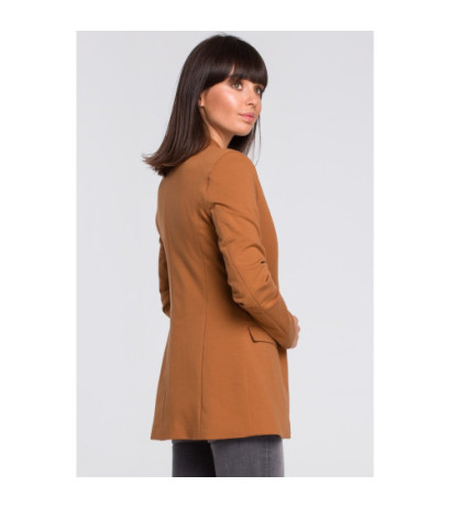 B102 Unbuttoned knitted jacket - caramel