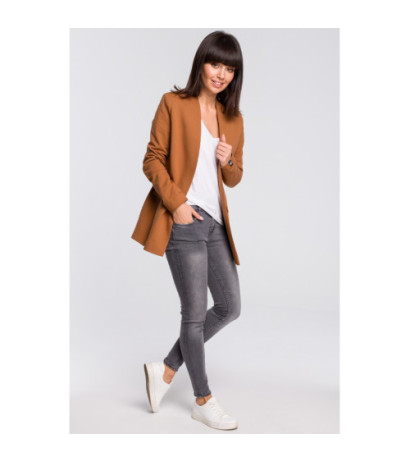 B102 Unbuttoned knitted jacket - caramel