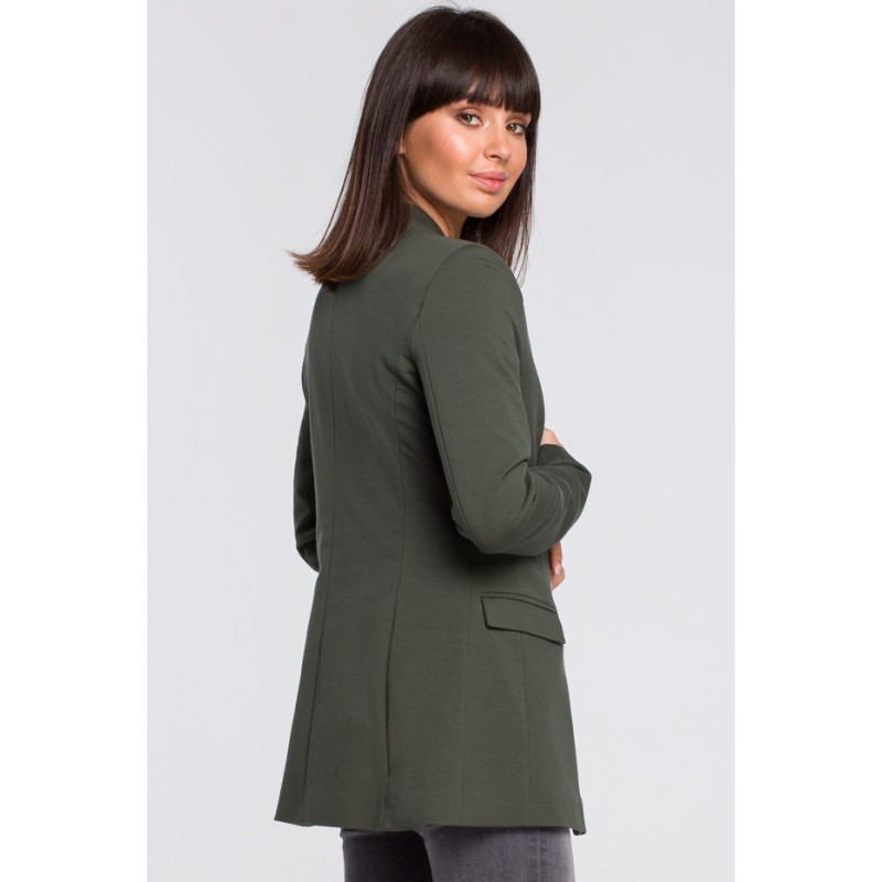 B102 Unbuttoned knitted jacket - military-green