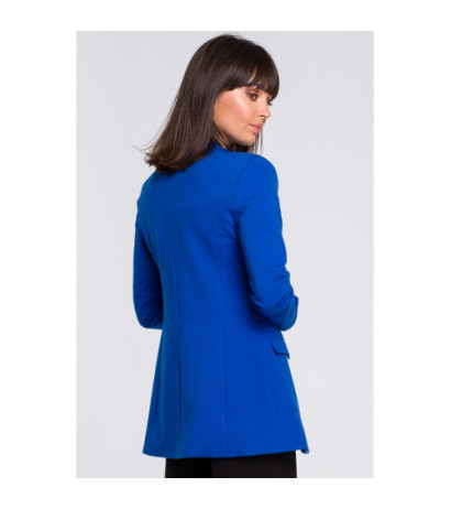 B102 Unbuttoned knitted jacket - cornflower blue