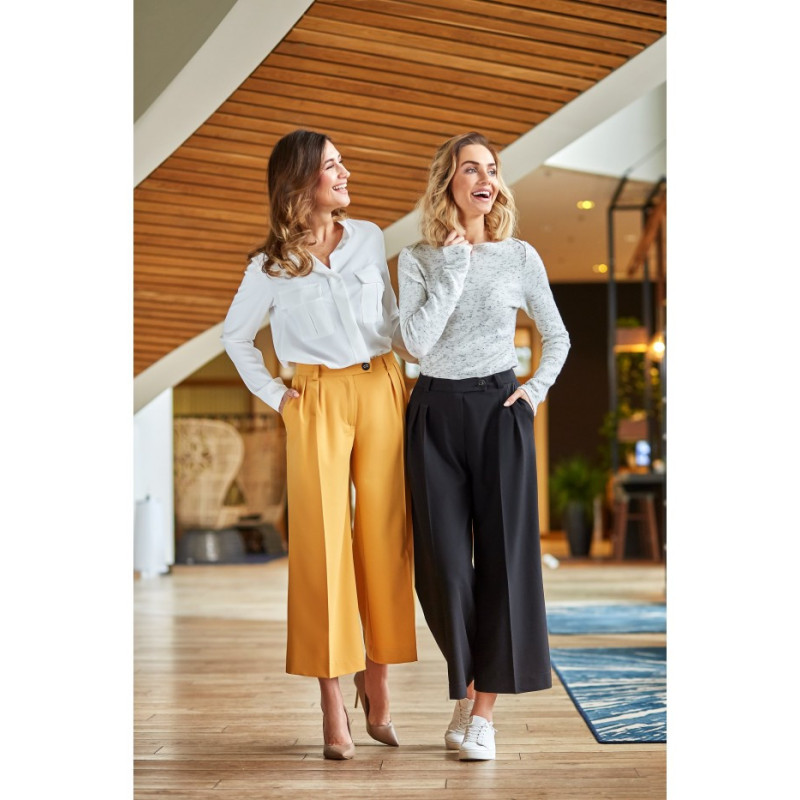 S139 Women's culotte pants - yellow