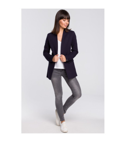 B102 Unbuttoned knitted jacket - navy blue