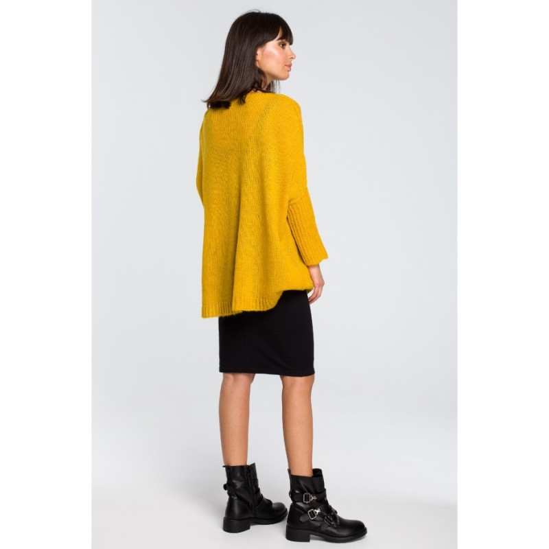 BK018 Loose sweater with pocket - honey