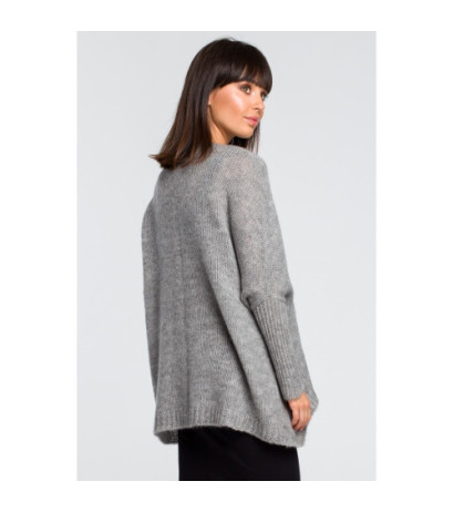 BK018 Loose sweater with pocket - gray