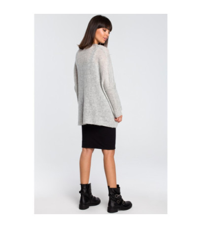 BK018 Loose sweater with pocket - ashen