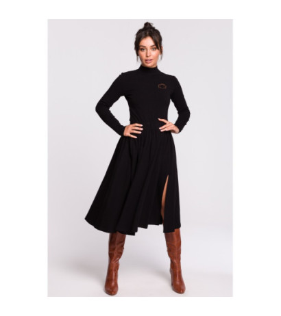 B130 Midi flared skirt - black